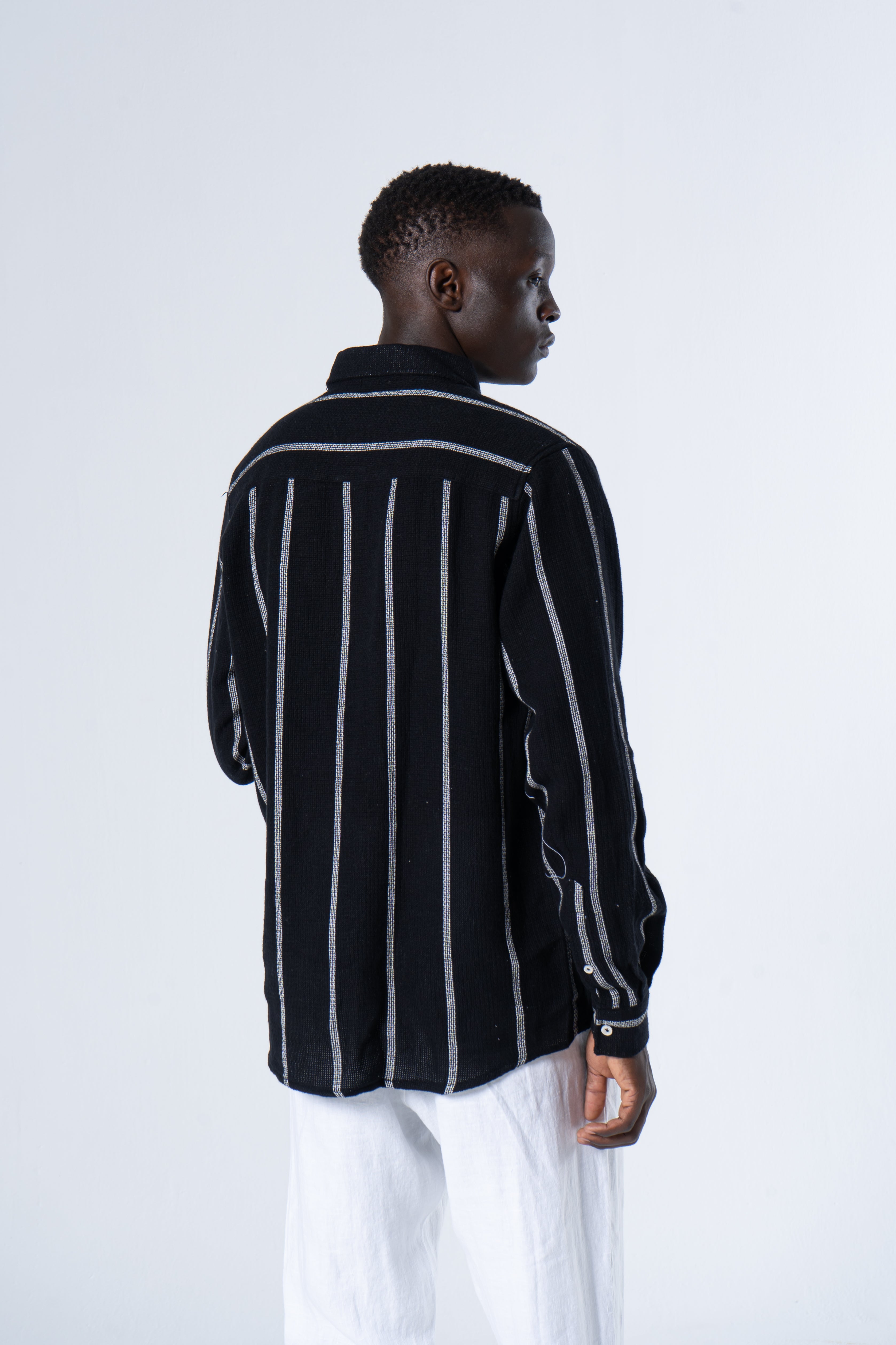 Waffle Stripped Long Sleeve shirt