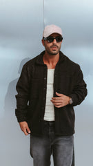 Urban Black Heavy Overshirt